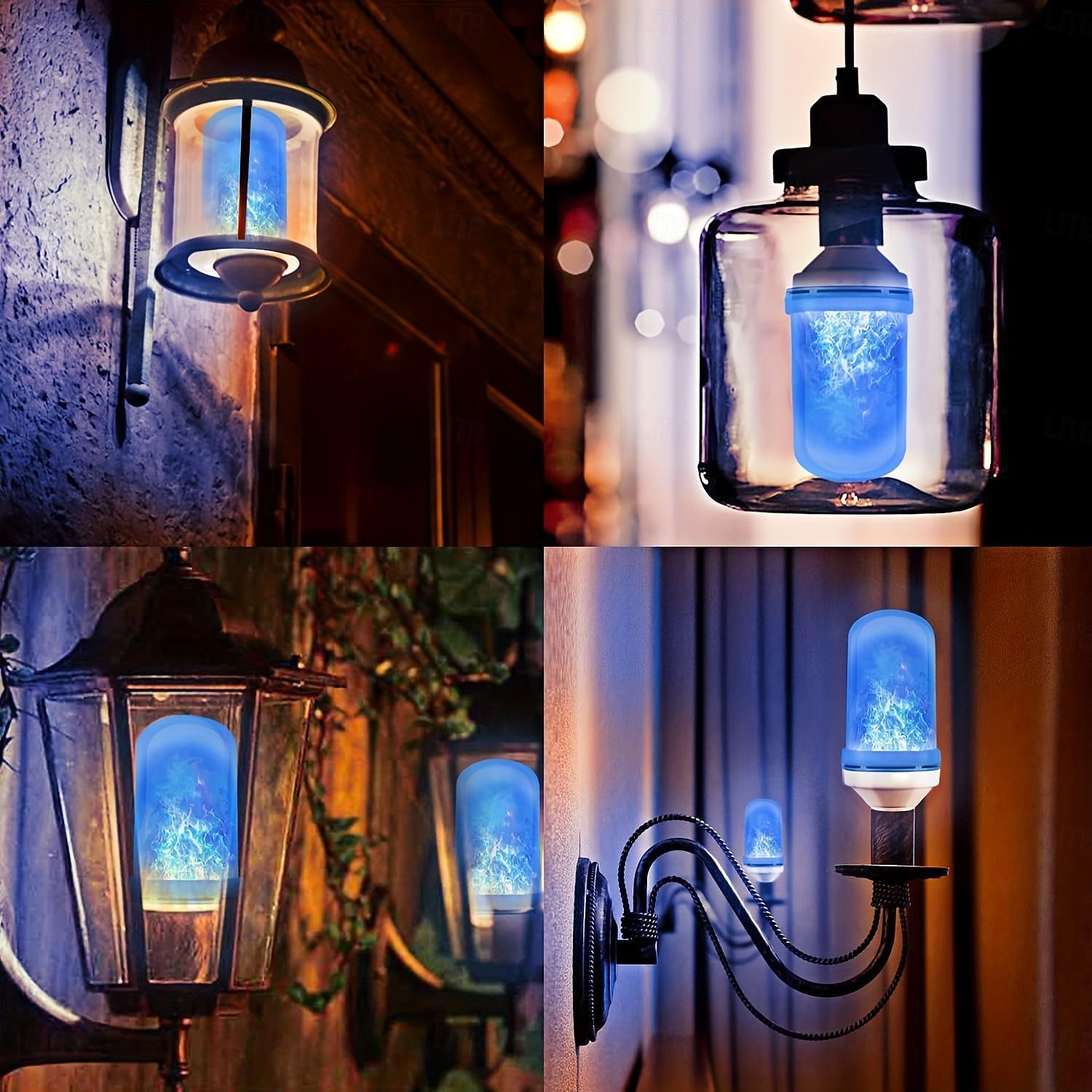 5W LED Fire Flame Effect Light Bulb, E26 E27 B22 4 Modes Fire Flickering Bulbs for Christmas Decoration Atmosphere Lighting with 4th Gear Gravity Sensor 1pc 2025 - $9.49 –P9