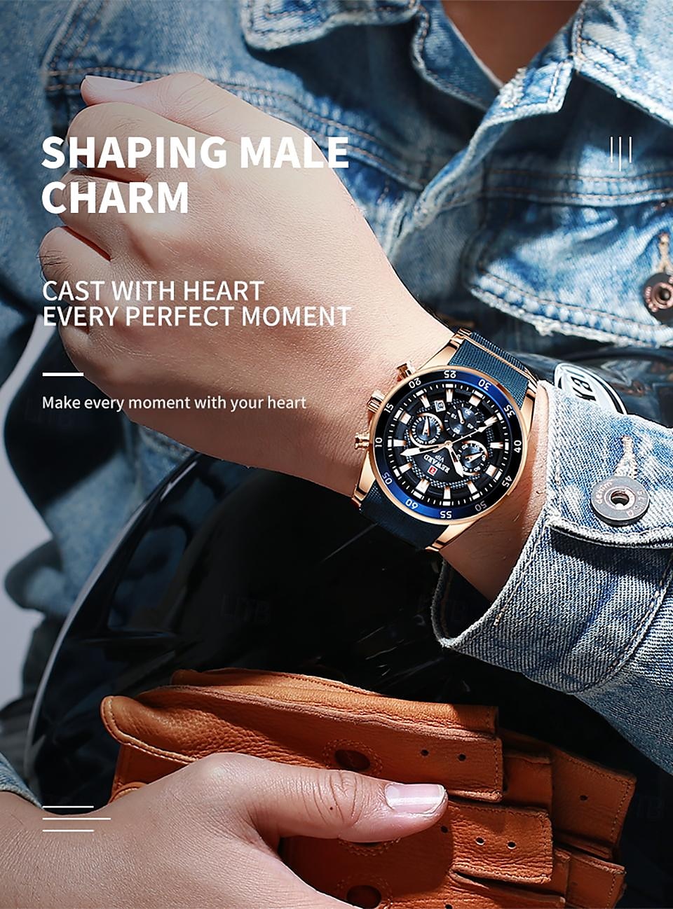Men Quartz Watch Outdoor Sports Fashion Casual Luminous Calendar Chronograph Waterproof Steel Silicone Gel Watch 2026 - $67.99 –P9