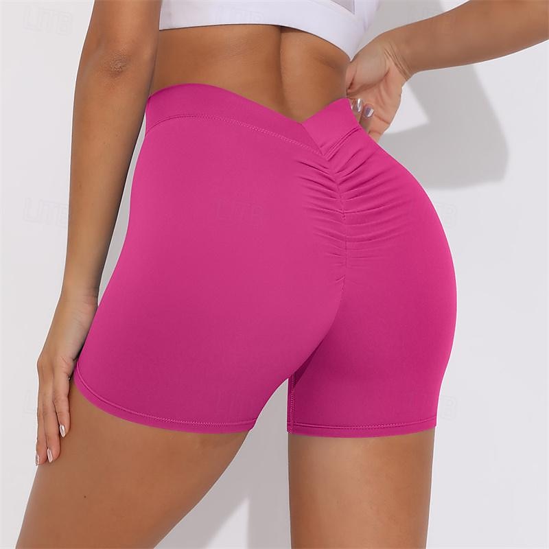 Women's Gym Shorts Yoga Shorts Workout Shorts High Waist Yoga Gym Workout Pilates Shorts Black White Royal Blue Sports Activewear Stretchy Slim 2025 - $12.39 –P17