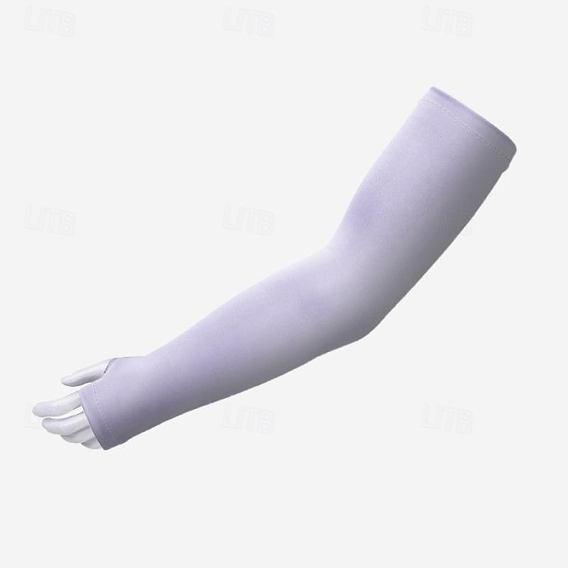 1 par Mangas de ciclismo braço aquecedores Armwarmers Mangas de braço de refrigeração de proteção solar UV Côr Sólida Respirabilidade Esticar Moto Preto Branco Roxo Seda Sintética para Mulheres Adulto de 2025 por $7.99 –P5