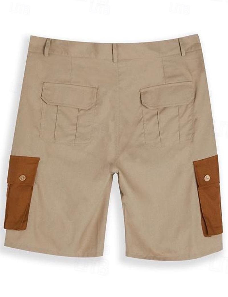 Homme Shorts cargo Shorts Shorts en Lin Shorts d'été Patchwork Avec Poches Bloc de Couleur Couleur Pleine Confort Respirant Court Occasionnel Quotidien Extérieur Mode Designer Vert Kaki Non Elastique de 2026 ? $25.99 –P7