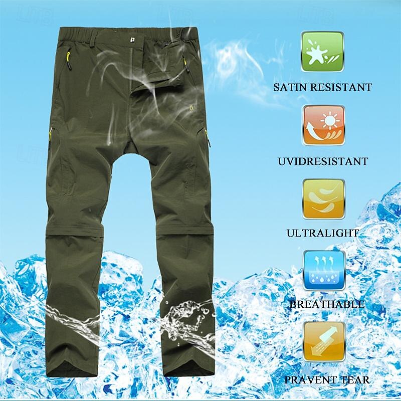 Homme Pantalons de Chasse Pantalon de randonnée Pantalons d'Extérieur Poche à Fermeture Éclair Conception détachable Uni Imperméable Protection UV Extérieur Quotidien Vêtements de rue Sports Mode de 2025 ? $36.99 –P3