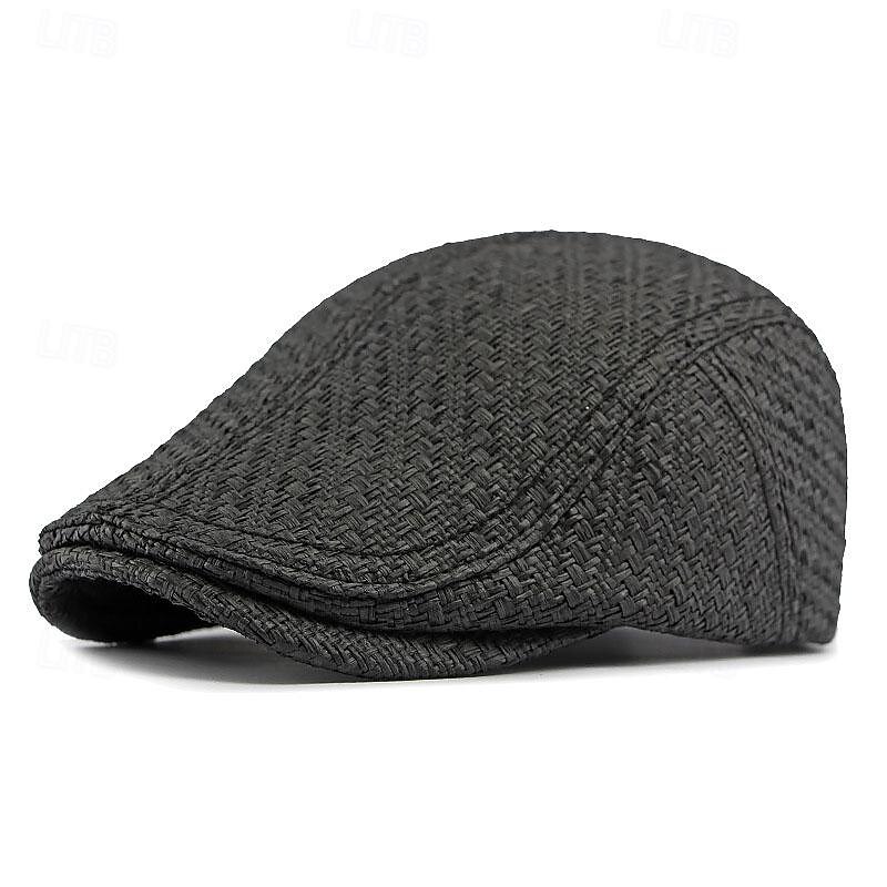 Men's Flat Cap Ascot Hat Newsboy Hat Camel Brown Polyester Fashion Casual Street Daily Plain Adjustable Sunscreen Breathable 2026 - $13.49 –P10