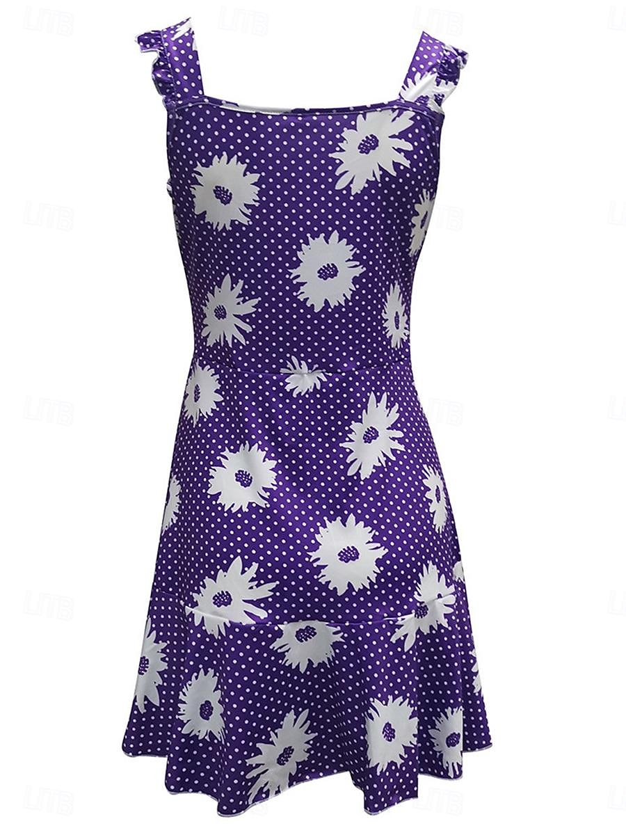 Damen Freizeitkleid Unterkleid Blumendruck Träger Minikleid Casual Täglich Date Ärmellos Sommer 2025 - $30.99 –P9