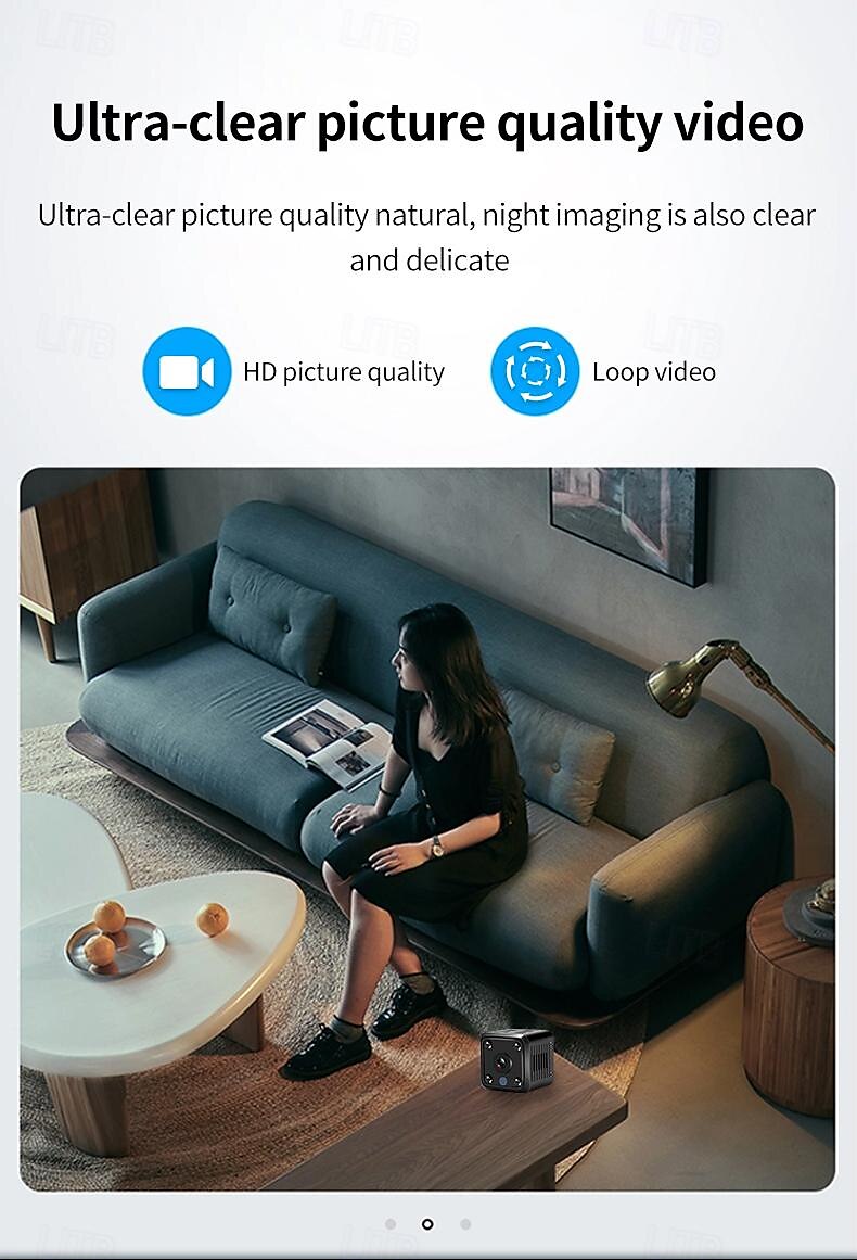 2025年 ミニ Wi-Fi IP カメラ HD 1080p ワイヤレス セキュリティ 監視 マイクロ カメラ ナイトビジョン スマート ホーム スポーツ モニター 内蔵バッテリー  コレクション – $25.99 –P5