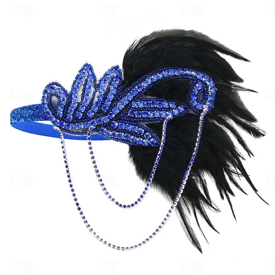 1920-as évek A nagy Gatsby Felszerelések Flapper fejpánt A nagy Gatsby Esküvői Vendég Gallér nélküli Jelmez Női Mindszentek napja Farsang Álarcos mulatság Parti Álarcos mulatság Esküvői fogadás 2025 - $23.99 –P8