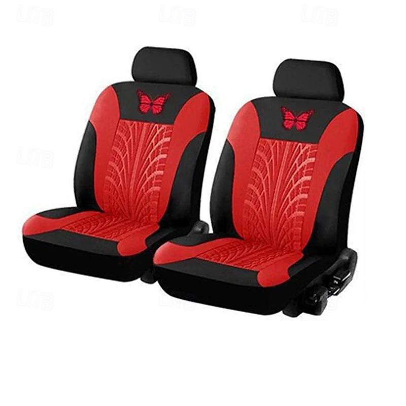 Fyautoper novas capas de assento de carro de 5/2 lugares com padrão absoluto bordado universal tecido respirável airbag seguro suv assento protetor acessórios de 2025 por $41.99 –P4