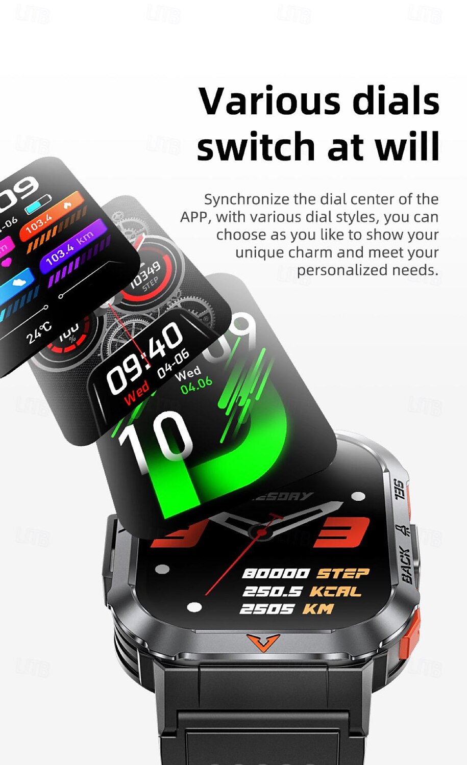 696 S50 Montre intelligente 2.02 pouce Smartwatch Montre Connectée Bluetooth ECG + PPG Podomètre Rappel d'Appel Compatible avec Android iOS Femme Hommes Mode Mains-Libres Rappel de Message IP 67 de 2025 ? $54.99 –P10