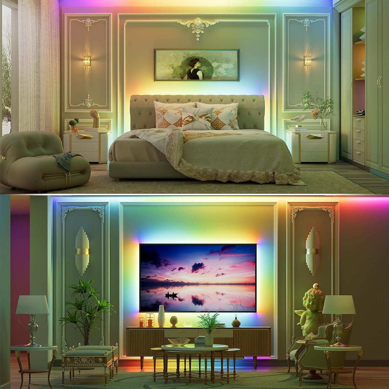 αδιάβροχο cob led strip light, rgb intelligent ic strip 16ft 5m dc24v εύκαμπτο φως ταινίας led ws2811 διευθυνσιοδοτούμενη κορδέλα rgb κατάλληλα έργα φωτισμού για πάρτι/σπίτι (εκτός ισχύος και ελεγκτή) 2025 - $37.99 –P2