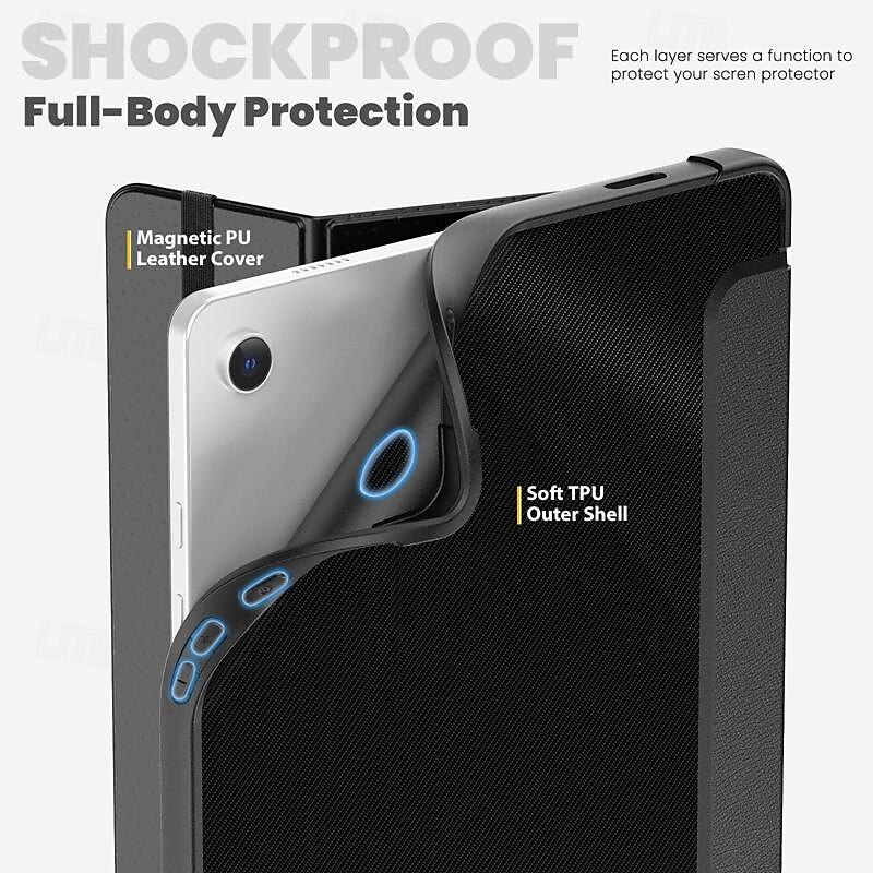Tablet Case Cover For Samsung Galaxy Tab A9 8.7" A9 Plus 11" Portable Pencil Holder Trifold Stand TPU PU Leather 2025 - $23.99 –P3