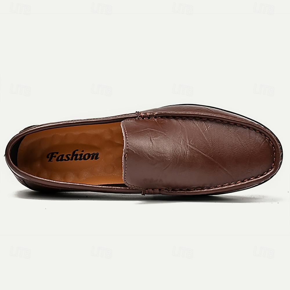 Per uomo Mocassini e Slip-Ons Mocassini comodi Penny Loafers Di pelle Comodo Antiscivolo Mocassino Marrone chiaro Marrone scuro Nero del 2025 a $42.99 –P5