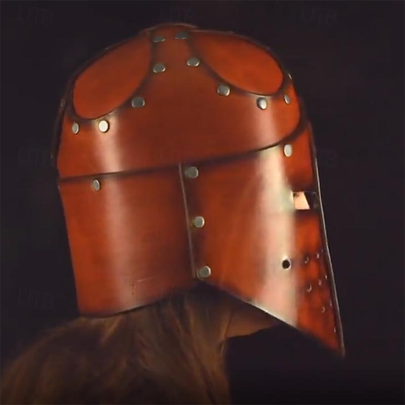 Retro Vintage Medieval Renaissance Armor Mask Helmet Ren Faire Knight Ritter Viking Crusader Knights Men's Viking Halloween Carnival Masquerade LARP Ren Faire Adults Mask Helmet 2025 - $35.99 –P3