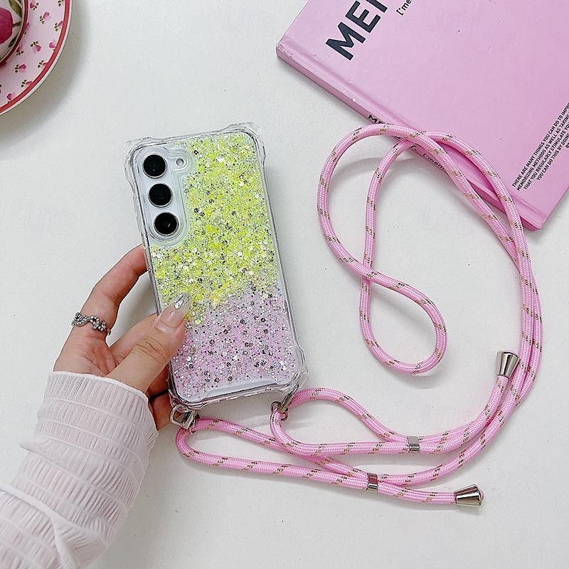 τηλέφωνο tok Για Samsung Galaxy S24 S24 Ultra Plus S23 Ultra Plus S23 S22 S22 Ultra S21 FE A55 A35 A25 A15 5G A54 A34 A14 S25 Ultra Πίσω Κάλυμμα με τον Lanyard Bling Glitter Shiny Ανθεκτική σε πτώσεις 2025 - $13.99 –P5