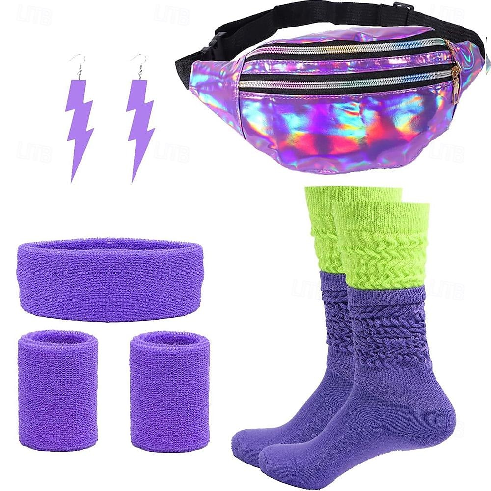 Retrò Vintage Disco Anni '80 Abiti Tutu Marsupio Regina Ragazza da festa degli anni '80 Costume Per donna Mascherata Addio al Nubilato Parata dell'Orgoglio Mese dell'orgoglio Adulti Braccialetto del 2026 a $20.99 –P4