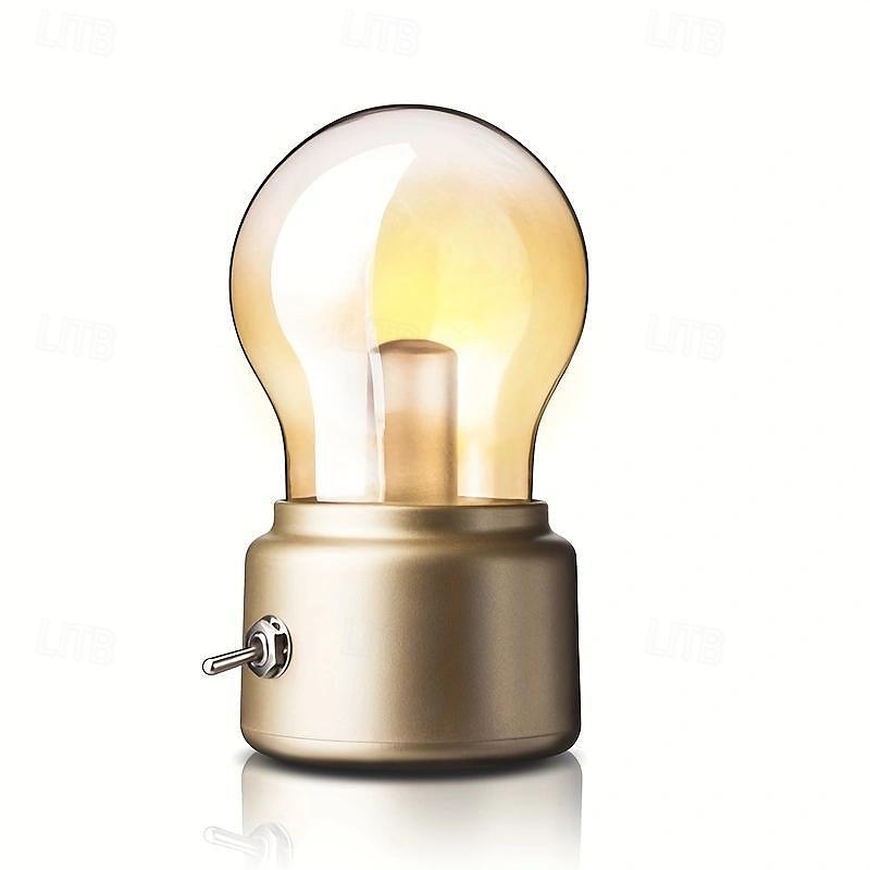 lâmpada usb recarregável dourada - charme vintage elegante com iluminação agradável aos olhos - versátil, portátil & criador de atmosfera aconchegante para mesa, cabeceira & necessidades de luz de 2025 por $14.99 –P6