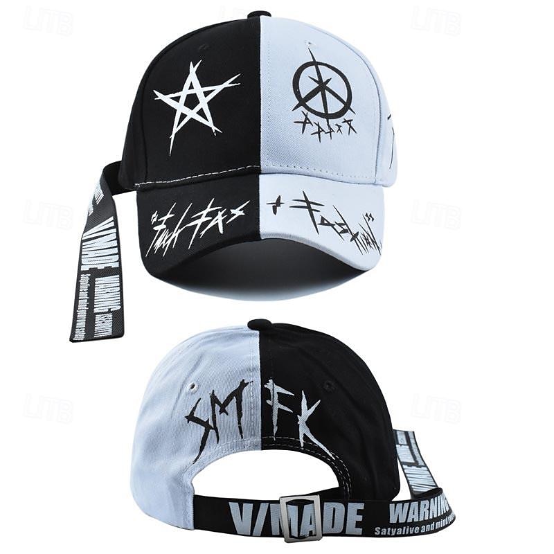 Męskie Czapka z daszkiem Kapelusz Czapka Truckera Czarny Biały Bawełna Moda Codzienny Ulica Codzienny Gwiazda Regulowany Filtr przeciwsłoneczny Oddychający 2026 - $7.49 –P2