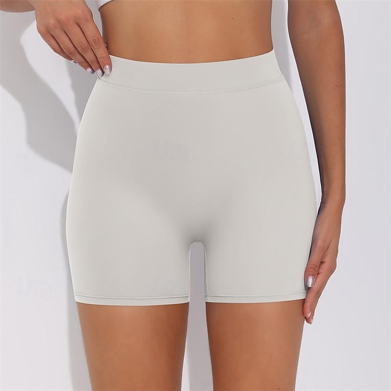 Women's Gym Shorts Yoga Shorts Workout Shorts High Waist Yoga Gym Workout Pilates Shorts Black White Royal Blue Sports Activewear Stretchy Slim 2025 - $12.39 –P5