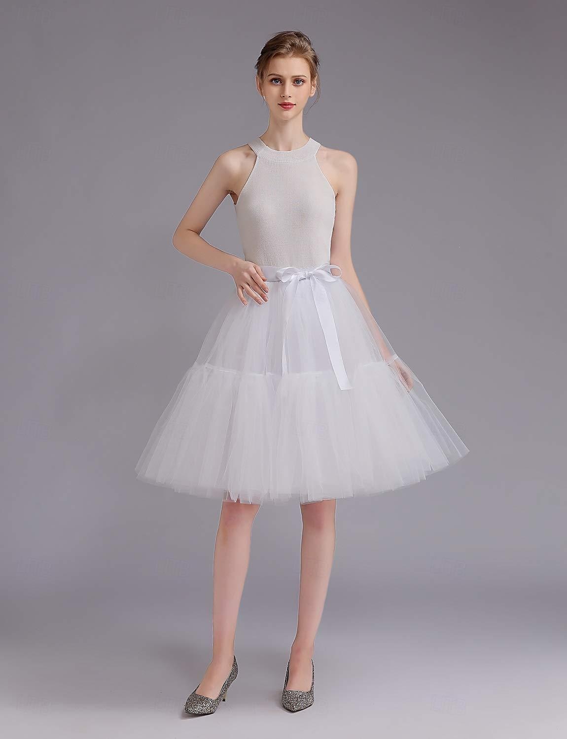 1950s Princess Rockabilly Knee Length Petticoat Hoop Skirt Tutu Under Skirt Women's Kings Day Party Evening Wear Cocktail Party Prom Adults' Skirt 2025 - $29.99 –P7
