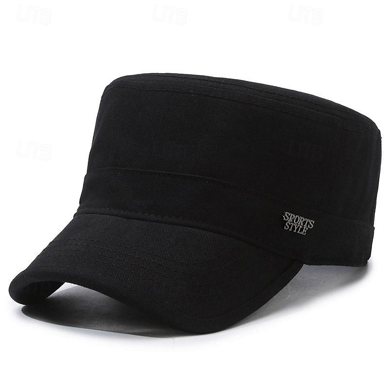 Férfi Uniszex Vadászsapka Baseball sapka Katonai sapka Kadét kalap Fekete Sötétkék Poliészter Szüret Divat Alkalmi Utca Napi Sima Állítható Légáteresztő 2025 - $8.99 –P2
