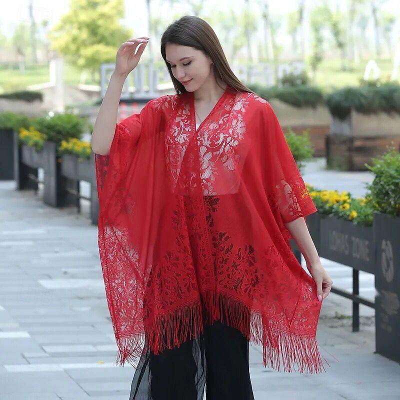 Shawls Women's Wrap Elegant Bridal Sleeveless Polyester Wedding Wraps With Pure Color For Party Spring & Summer 2025 - $17.99 –P10