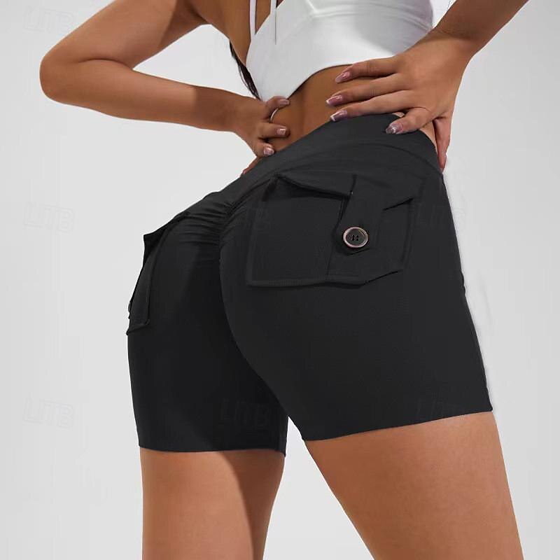 Per donna Shorts da Palestra Shorts da yoga Shorts da allenamento Tasca Vita Alta Yoga Allenamento in Palestra Pilates Pantaloncini Nero Blu Reale Verde Gli sport Abbigliamento sportivo Elasticizzato del 2025 a $21.99 –P5