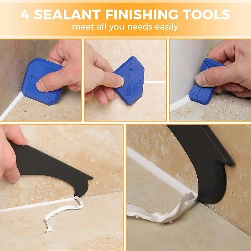 10pcs/set Silicone Caulking Tools Glass Glue Angle Scraper Stainless Steelhead Caulk Remover and Sealant Scraper for Kitchen Bathroom Window and Frames Sealant Seals 2025 - $7.99 –P5