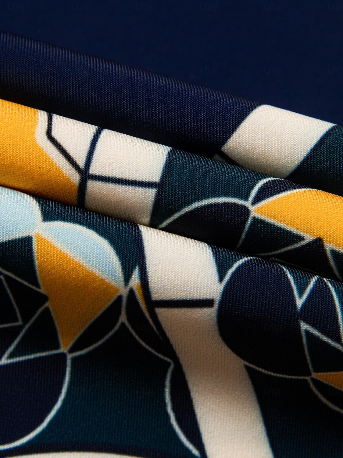 Dame Resort Wear Maxikjole Navyblå 3/4 ermer Folk Printer Vår sommer V-hals Fritid Strandferie XS S M 2025 - $124.99 –P12