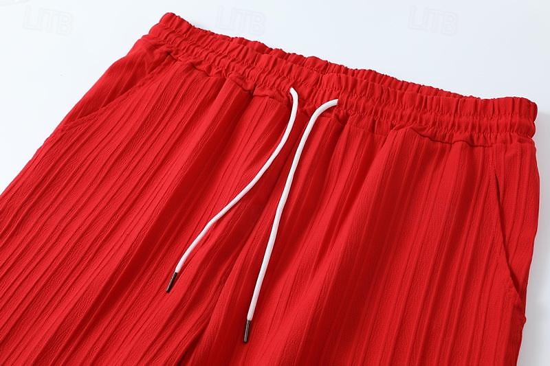 Pánské Letní šortky Plážové šortky Neformální šortky Kapsy Šňůrky Elastický pas Bez vzoru Pohodlné Prodyšné Krátký Dovolená Plážové Havajské Cikánský Černá Bílá 2025 - $12.99 –P3