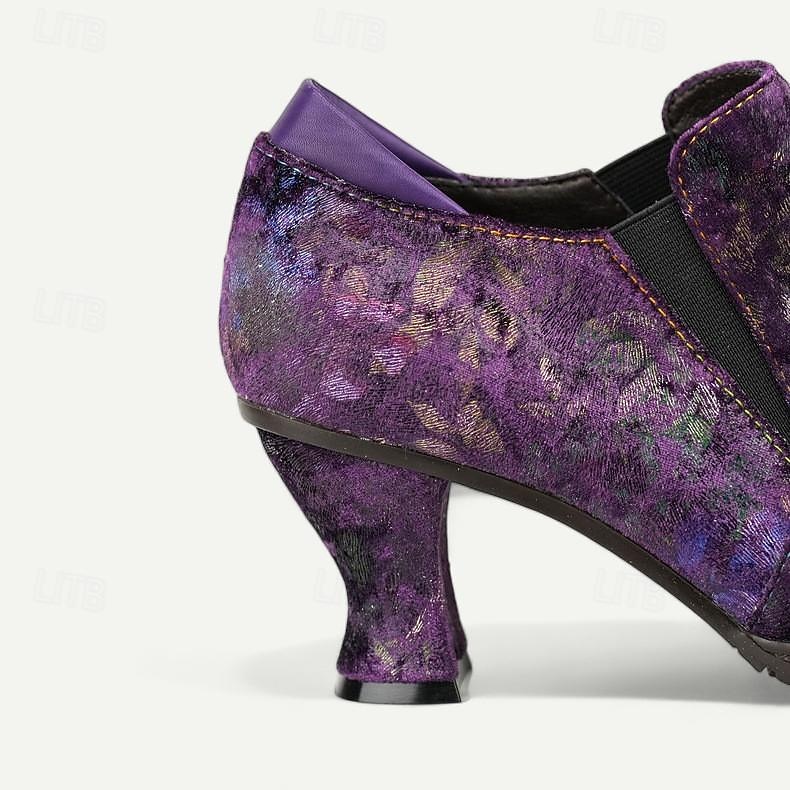 pantofi cu toc din piele intoarsa pentru dama – pantofi eleganti in stil vintage pentru evenimente si petreceri de seara 2026 - $94.99 –P6