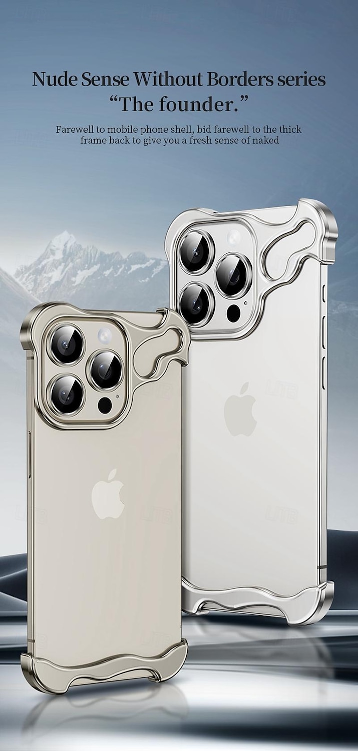 телефон Кейс для Назначение iPhone 17 Pro Max 17 Air 15 14 Pro Max Plus 13 12 11 Pro Max Безрамный чехол-бампер Съемный Защитная пленка для объектива камеры Защита от удара Покрытие Металл 2025 - $18.99 –P1