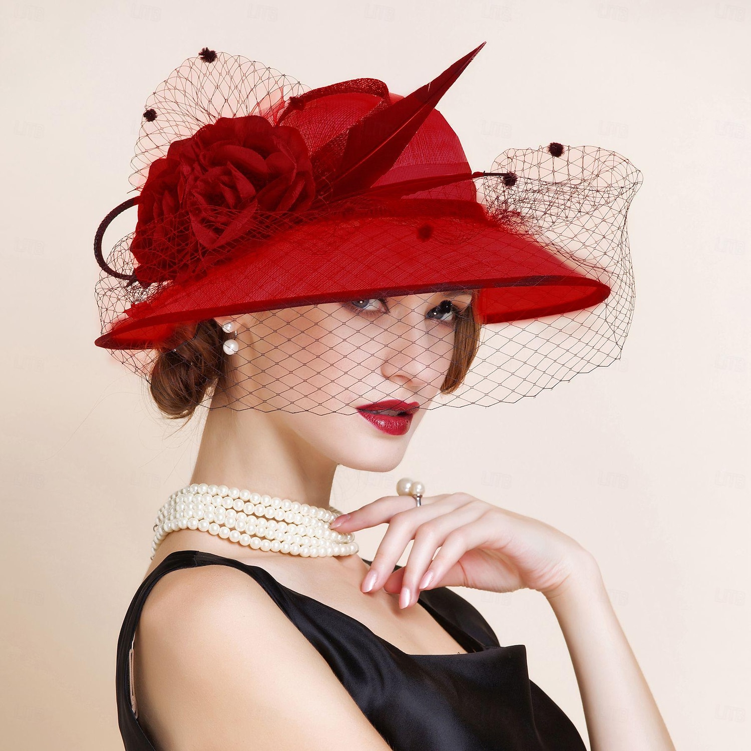 kapelusze lniany melonik / kapelusz typu cloche kapelusz wiaderkowy kapelusz przeciwsłoneczny wesele przyjęcie herbaciane eleganckie wesele z piórkowym łączeniem nakrycie głowy nakrycie głowy 2025 - $55.99 –P2