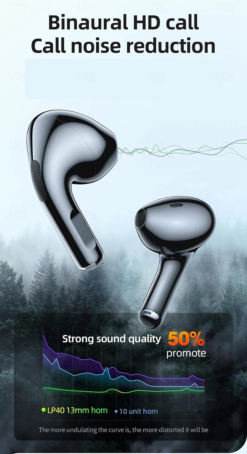 Lenovo LP40 Earphones TWS Wireless Bluetooth 5.0 Earbuds Bass Touch Control Stereo Noise Reduction Long Standby 230mAH 2025 - GBP £11.45 –P6