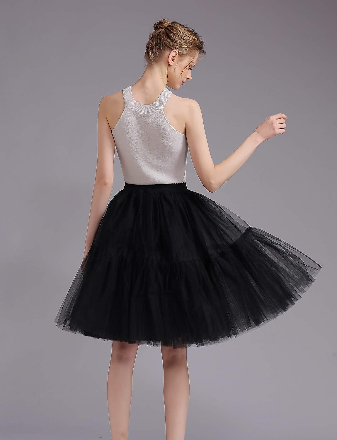 1950s Princess Rockabilly Knee Length Petticoat Hoop Skirt Tutu Under Skirt Women's Kings Day Party Evening Wear Cocktail Party Prom Adults' Skirt 2025 - $29.99 –P6