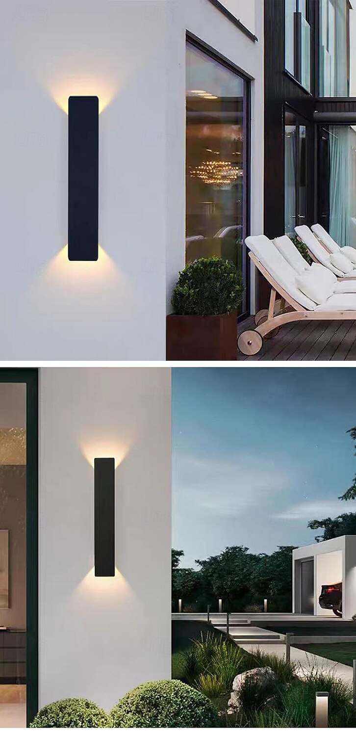 LED Wall Light Outdoor Minimalist Outdoor IP54 Waterproof Aluminium Art Deco Wall Lamps Outside/Indoor for Villa Porch Gardens Terraces Exterior Walls 2025 - $82.99 –P5