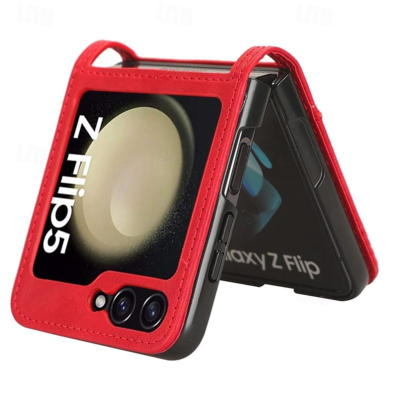 téléphone Coque Pour Samsung Galaxy Z Flip 5 Z Flip 4 Z Flip 3 Couvercle rabattable Fente pour carte Antichoc Rétro PC faux cuir de 2025 ? $17.99 –P9