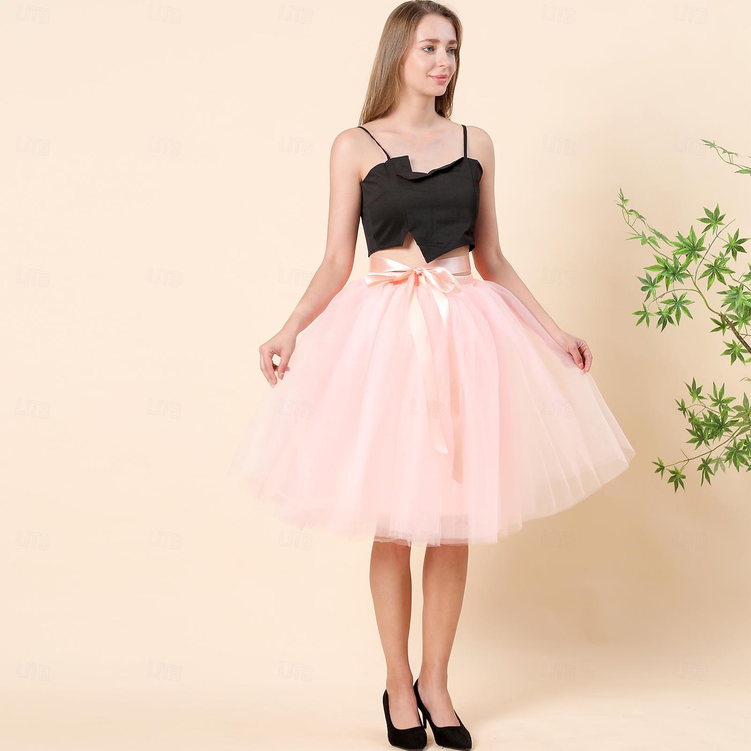 Rétro Vintage Années 1950 Jupe à cerceaux Tutu Sous jupe Déguisement Femmes Mascarade Tenue quotidienne Enterrement de Vie de Jeune Fille Adultes Jupe de 2025 ? $24.99 –P7