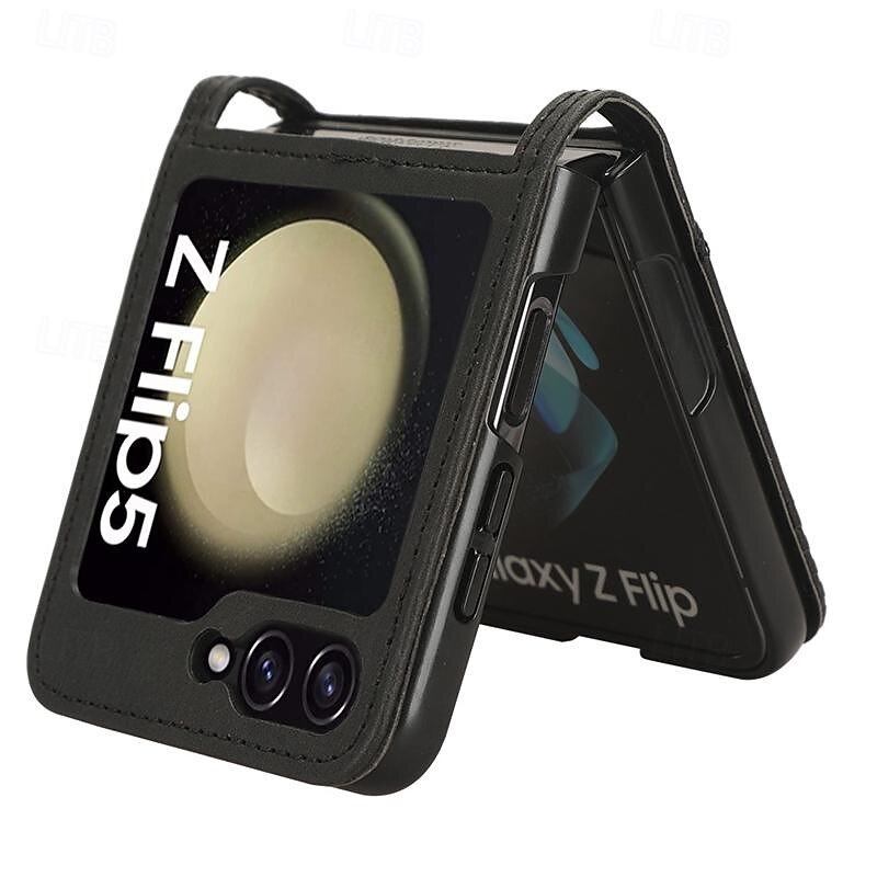 téléphone Coque Pour Samsung Galaxy Z Flip 5 Z Flip 4 Z Flip 3 Couvercle rabattable Fente pour carte Antichoc Rétro PC faux cuir de 2025 ? $17.99 –P4