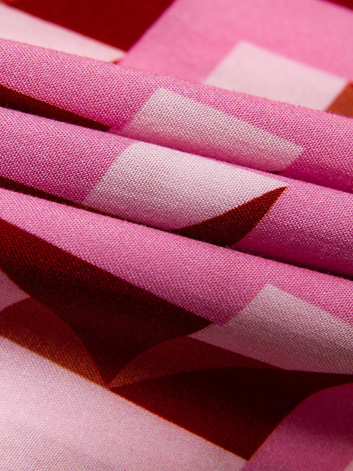Mulheres Roupas de resort Vestido Longo Vestido Maxi Rosa Manga Curta Geométrico Com Cordão Primavera Verão Decote V férias na praia S M L de 2025 por $124.99 –P13