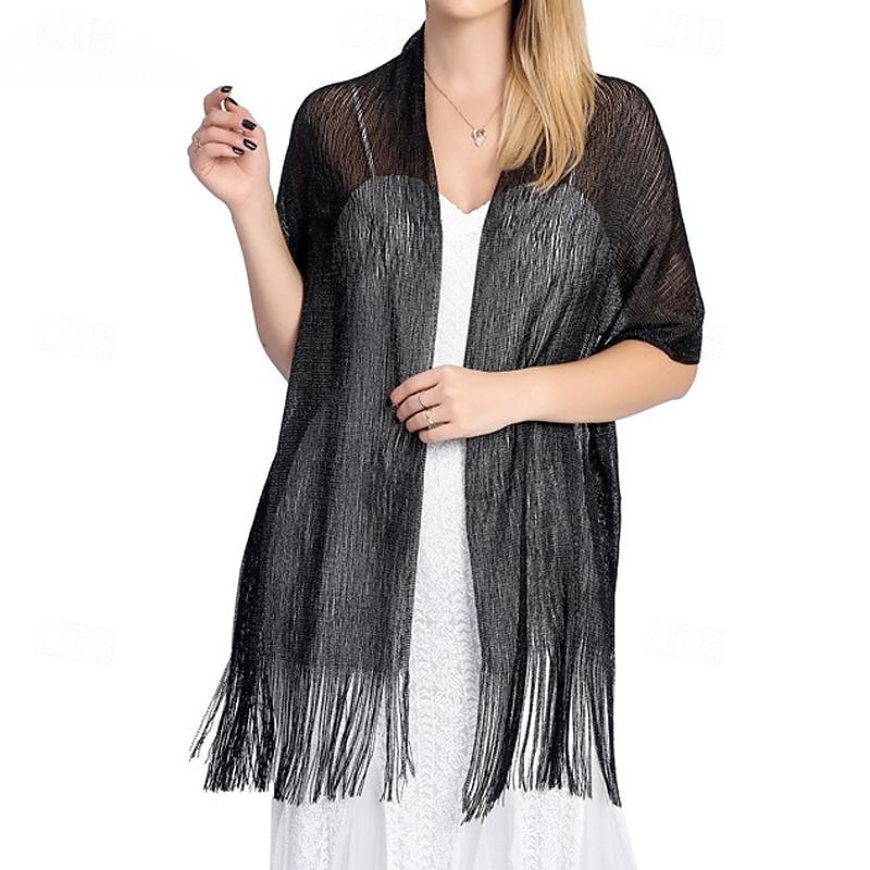 Women's Rectangle Scarf Street Daily Date Black Red Scarf Pure Color 2025 - $6.49 –P6
