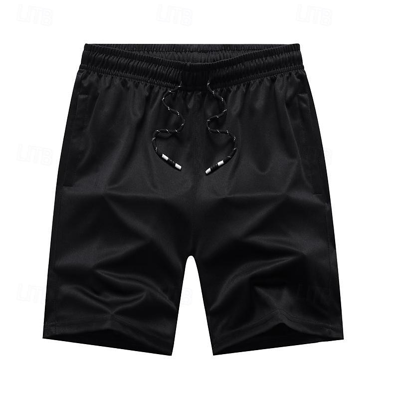 Herr Svett shorts Shorts Casual shorts Lappverk Snörning Elastisk midja Färgblock Komfort Andningsfunktion Kort Utomhussport Dagligen Löpning Elegant Ledigt Svart / röd Svart Microelastisk 2025 - $13.99 –P3