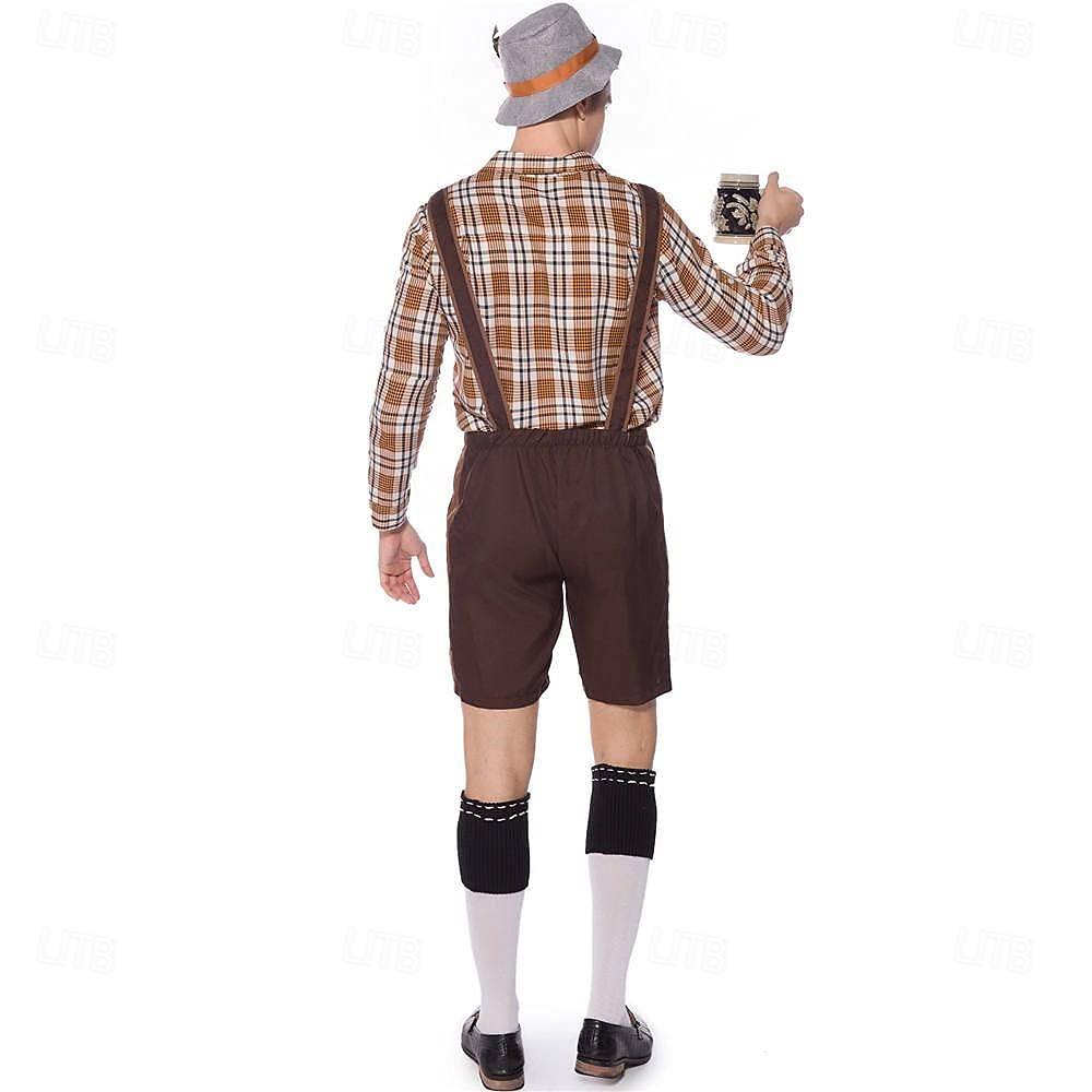 Oktoberfest Pusero / hame nahkahousuista baijerilainen Saksa München Niityt Miesten Perinteinen tyyli kangas Pusero Shortsit Hattu 2025 - $52.99 –P4
