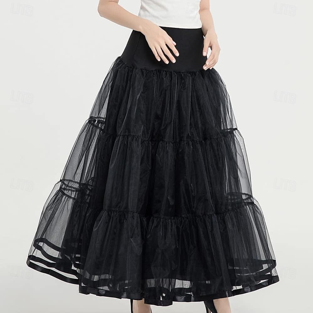 1950s Princesa Hasta el Tobillo Enagua Debajo de la falda Falda de tul Corte A Mujer Rendimiento Boda Invitado a la boda Adulto Falda 2025 - MXN $504 –P8