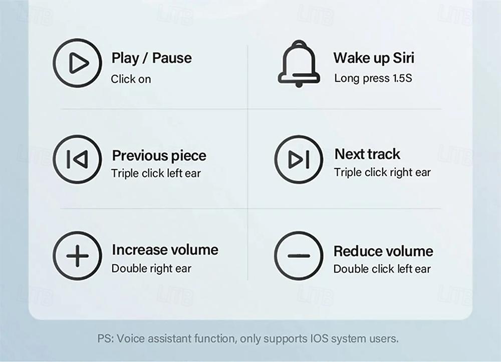 Lenovo LP40 Earphones TWS Wireless Bluetooth 5.0 Earbuds Bass Touch Control Stereo Noise Reduction Long Standby 230mAH 2025 - GBP £11.45 –P15