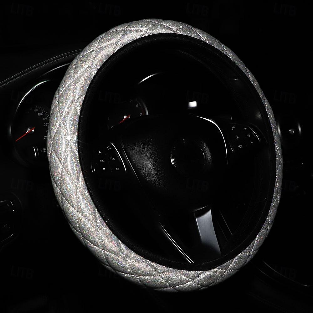 FYAUTOPER Car steering wheel cover new flash gold quilted three-dimensional without inner ring tightness 1 PCS 2025 - $10.99 –P7