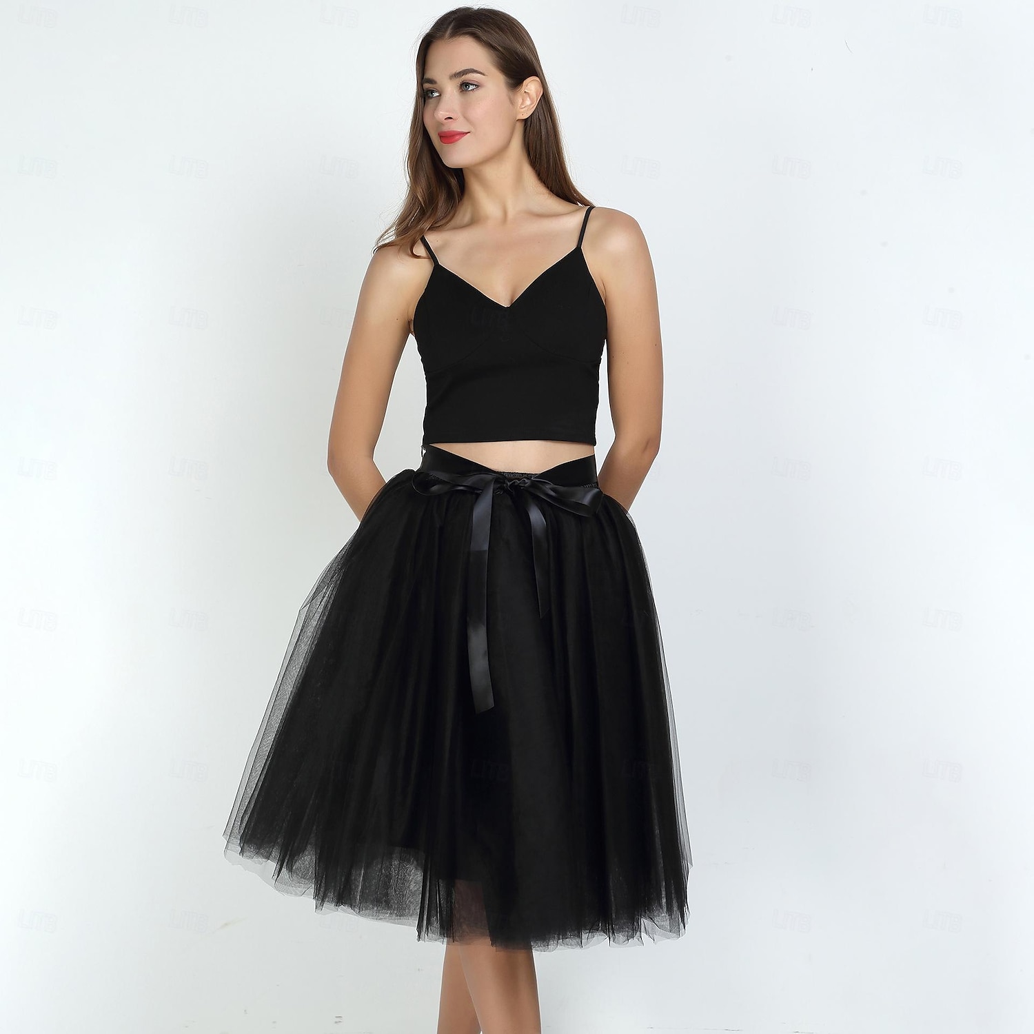 Rétro Vintage Années 1950 Jupe à cerceaux Tutu Sous jupe Déguisement Femmes Mascarade Tenue quotidienne Enterrement de Vie de Jeune Fille Adultes Jupe de 2025 ? $24.99 –P10