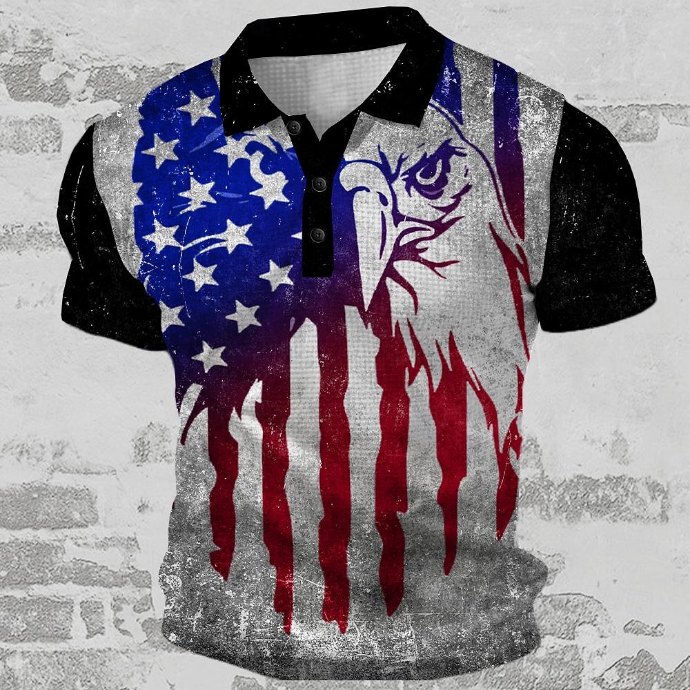 2026 250th Cămăși Polo Bărbați Steagul American Veterani Cămăși Waffle Polo Cămașă De Golf Mâneci Scurte Cămăși Cu Guler Streetwear Îmbrăcăminte De Vacanță Îmbrăcăminte De Petrecere Imprimare 3D 2026 - $23.99 –P1