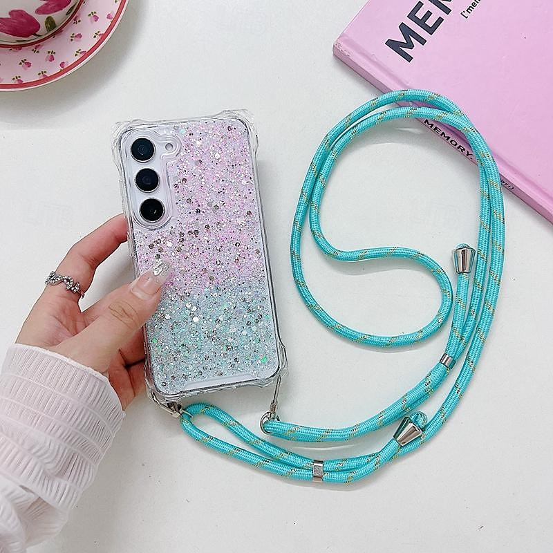 τηλέφωνο tok Για Samsung Galaxy S24 S24 Ultra Plus S23 Ultra Plus S23 S22 S22 Ultra S21 FE A55 A35 A25 A15 5G A54 A34 A14 S25 Ultra Πίσω Κάλυμμα με τον Lanyard Bling Glitter Shiny Ανθεκτική σε πτώσεις 2025 - $13.99 –P7