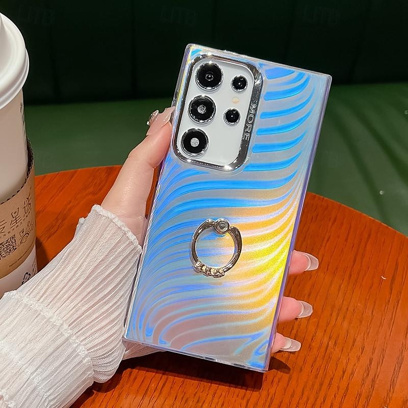 telefon Carcasă Pro Samsung Galaxy S24 S24 Ultra Plus S23 Ultra Plus S22 Ultra A55 A35 A25 A15 5G A54 A34 A14 S25 Ultra Zadní kryt Bling Glitter Lesklé Prstencová spona Nárazuvzdorné TPU Pokování 2025 - $14.99 –P11