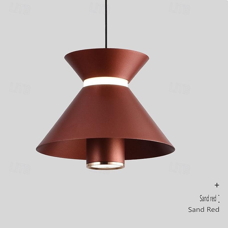 led pendellampe kjøkkenøy pendellampe 1-lys 15 cm enkelt design metallmalte overflater moderne nordisk stil soverom spisestue 110-240v 2025 - $168.99 –P11