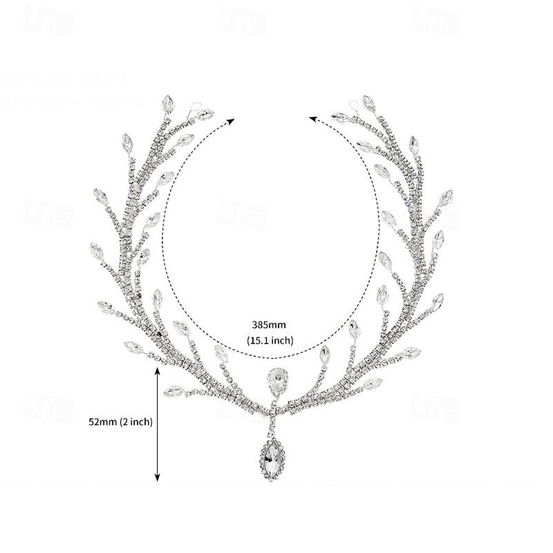 Crown Tiaras Κεφαλές Τεμάχια Κεφαλής Στρας Κράμα Γάμου κοκτέιλ Πολυτέλεια Ρετρό Με Τεχνητό διαμάντι Κρυστάλλινη λεπτομέρεια Ακουστικό Καπέλα 2026 - $37.99 –P1